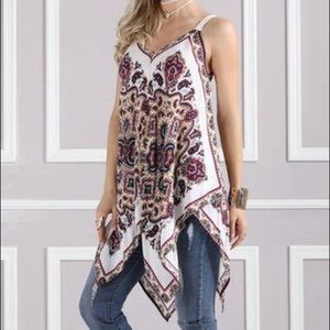 Suzanne Betro Tapestry Handkerchief Top